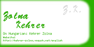zolna kehrer business card